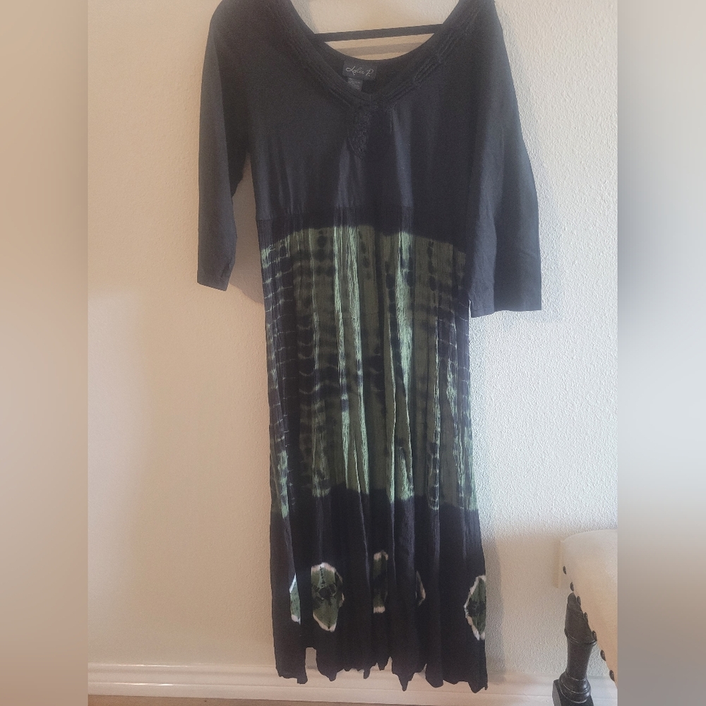 Lola P Tye Dye Dress L Bohemian